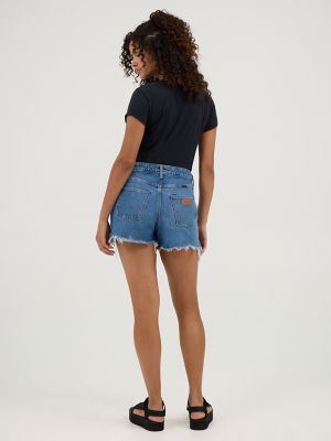 Mid Rise Denim Shorts