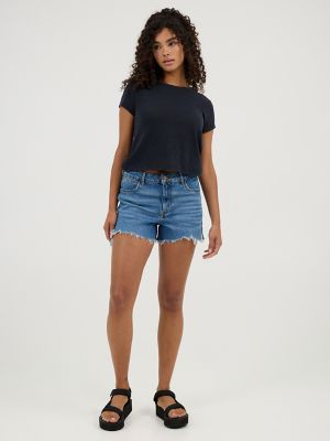 Women's Low Rise Denim Short Shorts