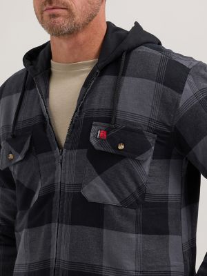 Wrangler hooded flannel work jacket sale