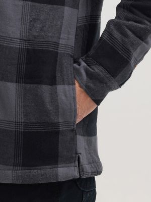 Wrangler riggs workwear men's hooded flannel work jacket sale