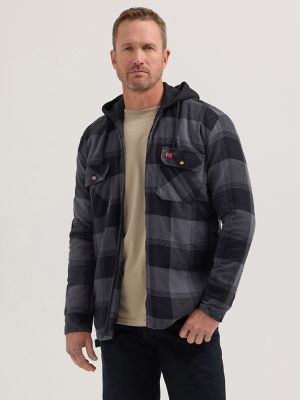 Wrangler plaid jacket with hood sale