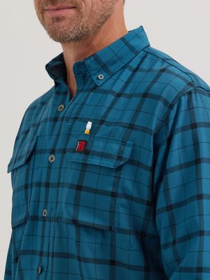 RIGGS WORKWEAR by Wranglar リッグス デニムシャツ Wrangler Men's Riggs Workwear Solid Twill Long-Sleeve Work