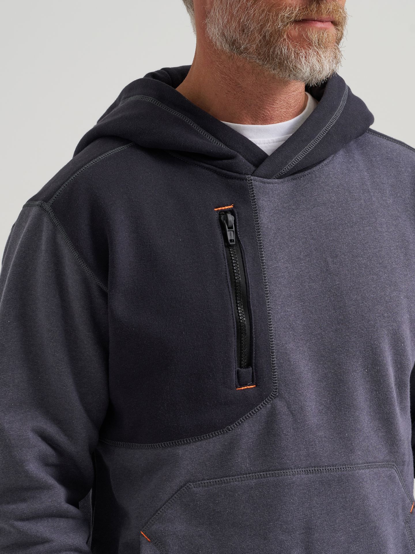 Мужское худи Wrangler FR Flame Resistant Knit, цвет: Синий — фото 3