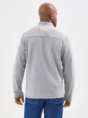 Wrangler® FR Flame Resistant Quarter Zip Pullover in Grey Heather