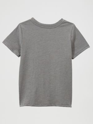 Little Girl's Logo Graphic Tee in Pewter