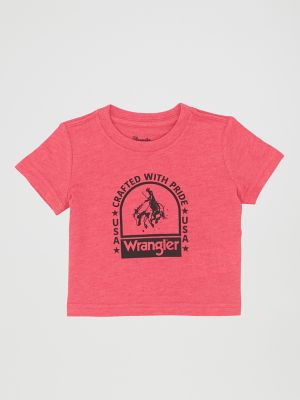 Little Boy's Logo Graphic Tee in Red