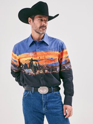 Men's Checotah® Long Sleeve Western Snap Printed Shirt