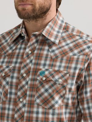 Men's Wrangler Retro® Long Sleeve Sawtooth Snap Pocket Western Shirt