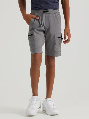 Boy's Tech Cargo Short in Quiet Shade