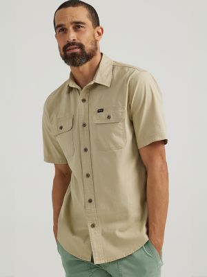 FLEX Slim Fit Short Sleeve Twill Work Shirt