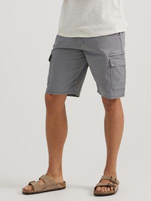 Black Soft Twill Blend Oversized Cargo Long Shorts