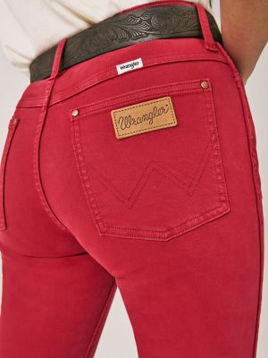 Women's Westward Mid Rise Bootcut Jean in Red