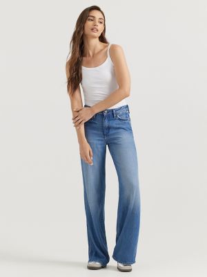 Wrangler World Wide 661 High Rise Wide Leg Crysal Ice 112315582 - Free  Shipping at Largo Drive