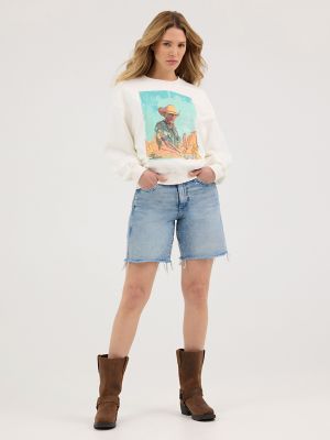 Women's High-Rise Jean Shorts, Bermuda Shorts