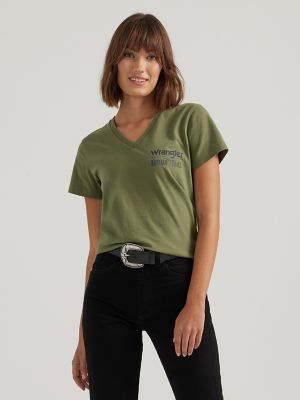 Wrangler x Buffalo Trace™ Women's V-Neck Tee