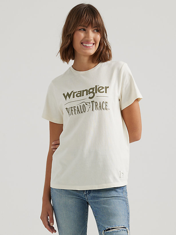 Wrangler x Buffalo Trace™ Women's Logo Tee in Vanilla
