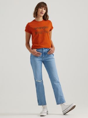 Wrangler x Buffalo Trace™ Women's Logo Tee in Distillers Red alternative view
