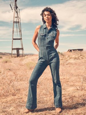 Women Loose Denim Jumpsuit Dungarees Playsuit Distressed Jeans