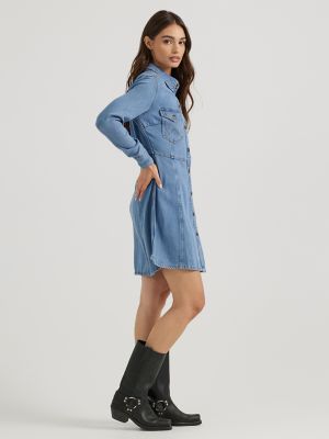 Womens jean hotsell shirt dress