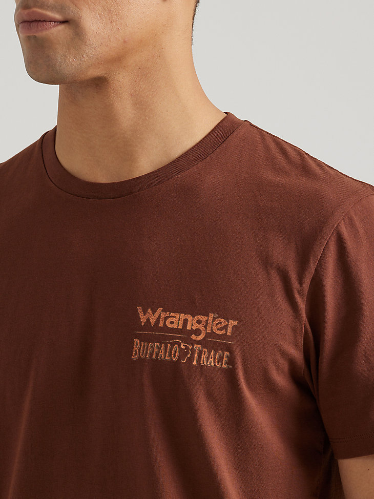 Wrangler x Buffalo Trace™ Men's Oak Aged T-Shirt in Brown Grains alternative view 3