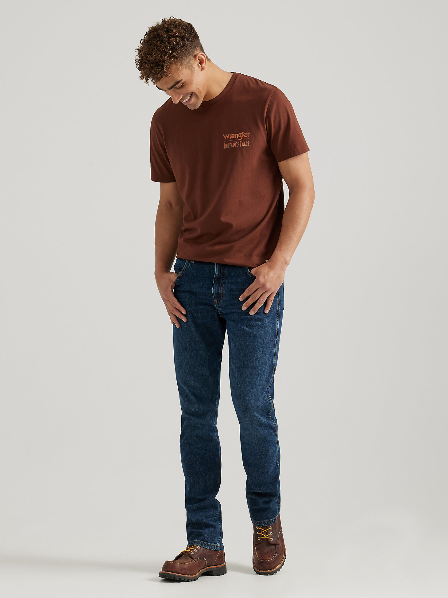 Wrangler x Buffalo Trace™ Men's Oak Aged T-Shirt in Brown Grains alternative view 5