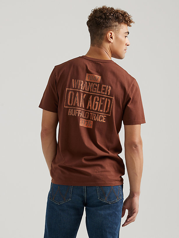 Wrangler x Buffalo Trace™ Men's Oak Aged T-Shirt in Brown Grains