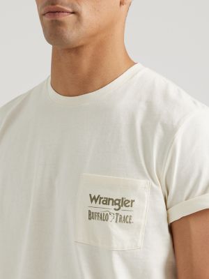 Wrangler x Buffalo Trace™ Men's Pocket T-Shirt in Vanilla