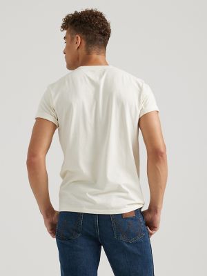 Wrangler x Buffalo Trace™ Men's Pocket T-Shirt in Vanilla