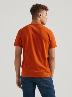 Wrangler x Buffalo Trace™ Men's Pocket T-Shirt in Distillers Red