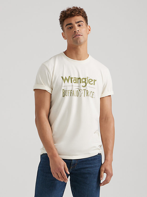 Wrangler x Buffalo Trace™ Men's Logo T-Shirt in Vanilla