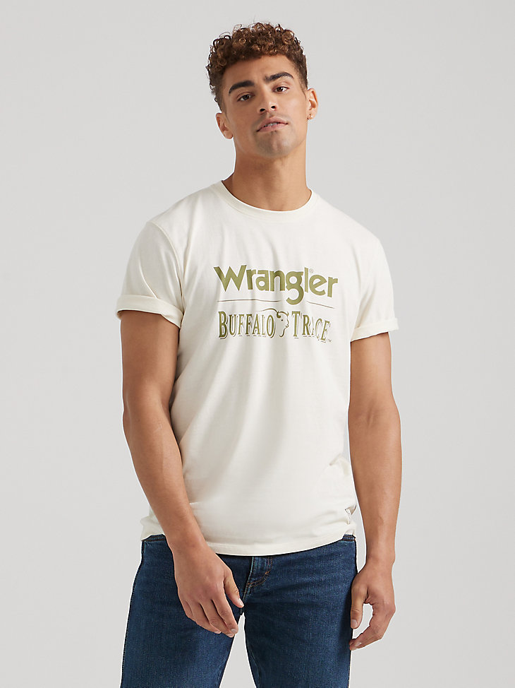 Wrangler x Buffalo Trace™ Men's Logo T-Shirt in Vanilla main view