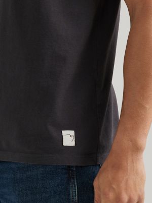 Wrangler x Buffalo Trace™ Men's Logo T-Shirt in Dark Grey alternative view 4