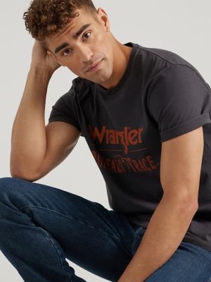 Wrangler x Buffalo Trace™ Men's Logo T-Shirt in Dark Grey alternative view 5