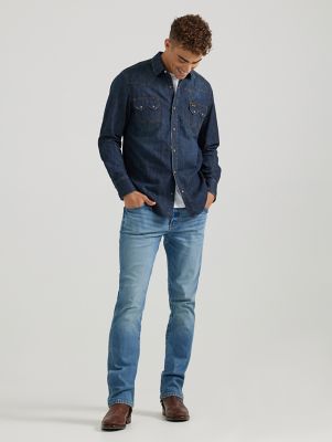 Wrangler x Buffalo Trace™ Men's Revival Shirt in Oak Indigo alternative view 4