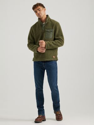 Green shop sherpa pullover