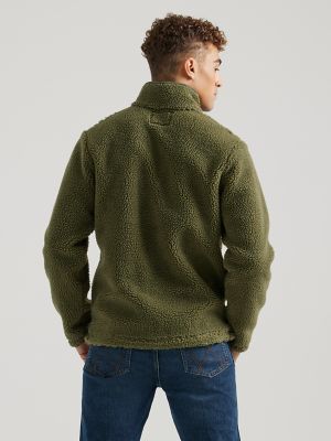 Green sherpa pullover online