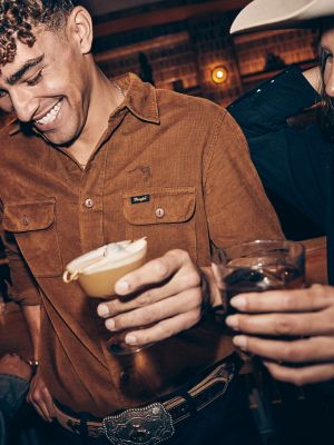 Wrangler x Buffalo Trace™ Men's Corduroy Shirt in Old Fashioned alternative view