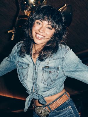 Wrangler x Buffalo Trace™ Women's Revival Shirt in Indigo alternative view 4