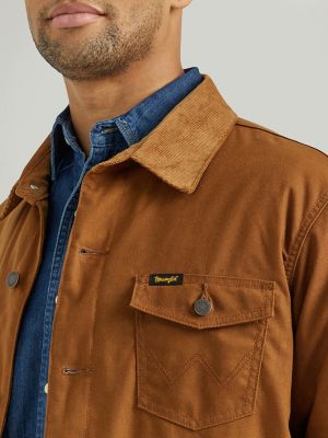 Men's Western Lined Canvas Barn Coat in Hay Bale