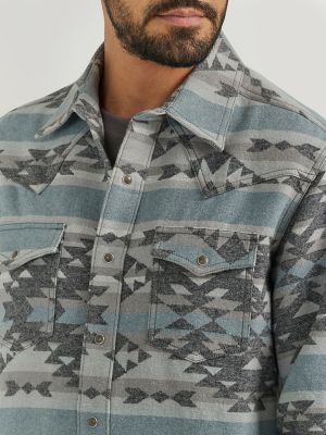 Men's Wrangler Retro® Premium Jacquard Snap Shirt Jacket