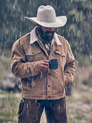 Men s Wrangler Cowboy Cut Sherpa Lined Corduroy Jacket JACKETS OUTERWEAR Wrangler