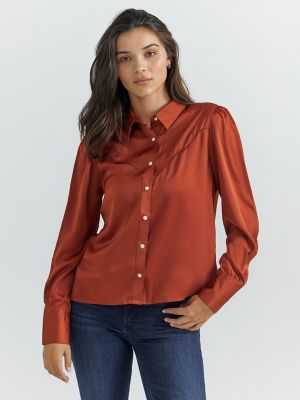 Women's Satin Rodeo Blouse