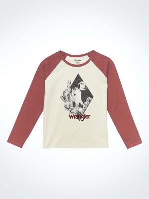 Girl's Long Sleeve Desert Scene Baseball Tee SALE Wrangler