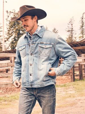 Men's western jean jacket hotsell