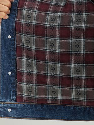 Wrangler flannel lined denim shops jacket