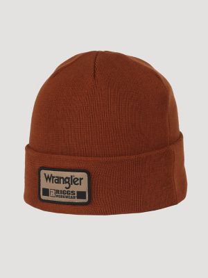 Wrangler® Logo Beanie in Charcoal Heather