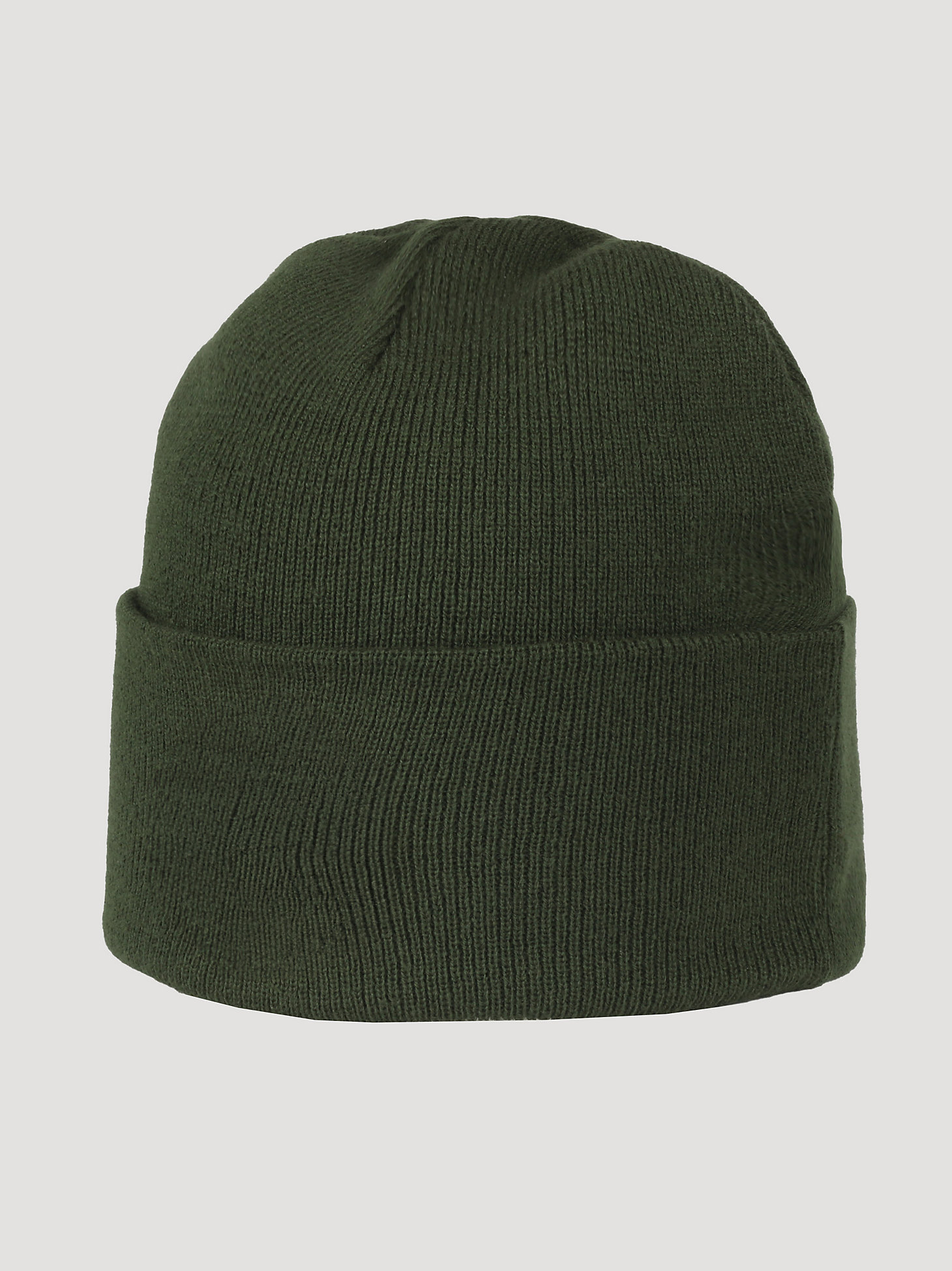 Embroidered Solid Beanie in Olive alternative view 1