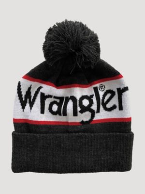 Wrangler® Logo Beanie in Charcoal Heather