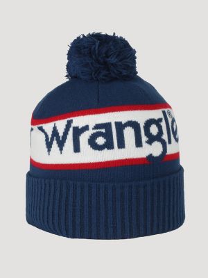 Wrangler® Logo Pom Beanie in Royal Blue