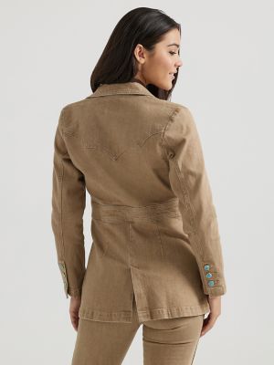 Wrangler® x Yellow Rose by Kendra Scott Fitted Blazer in Mocha
